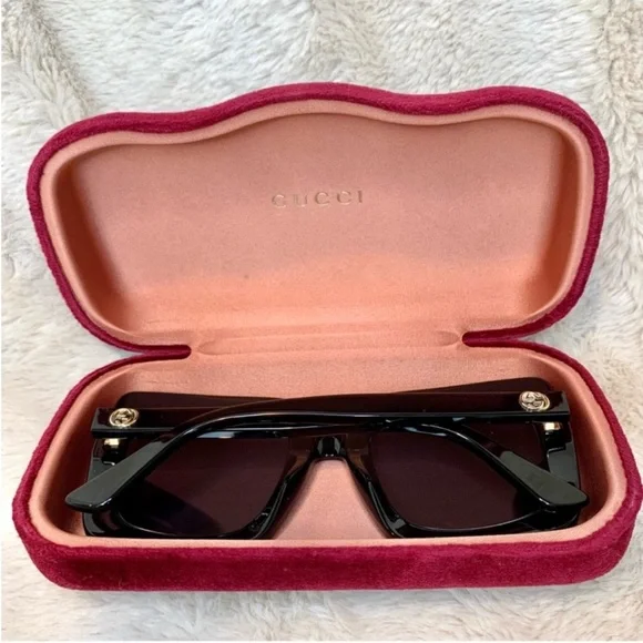 Gucci Black Oversized Square Sunglasses GG0328S